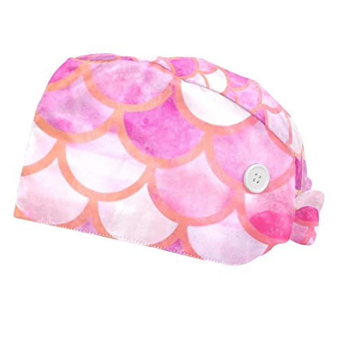 Chapeaux de travail écaille de sirène rose finis les cheveux gênants durant le service