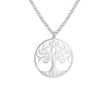 Genérico Collares redondos colgantes del Árbol de la Vida Moda Mujeres elegantes Joyería para chicas Regalos Accesorios para gargantillas de moda