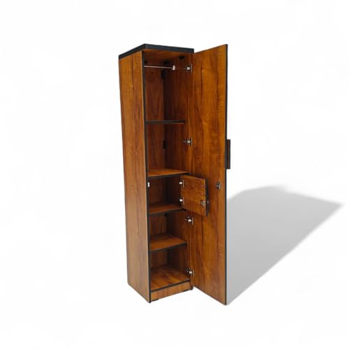 Image of Single Door Wardrobe for PGs,Hostels, Dormitory.1 Door Wardrobe with Lock Gujjubazar (Golden Coach Wood)