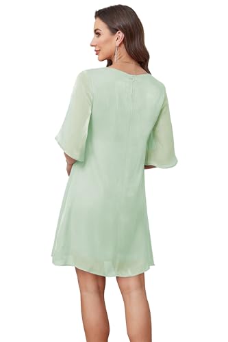 Image of RUMIA Womens Cocktail Dresses Flutter Sleeve Wedding Guest Dresses for Women 2026 Trendy
