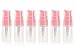 6PCS 10ml Refill Empty Plastic Cream Shampoo Lotion Treatment Pump Bottle with Cap Travel Bottles Toiletries Liquid Container Makeup Travel Cosmetic Jars for Lotion Bath Shower (Transparent+Pink)