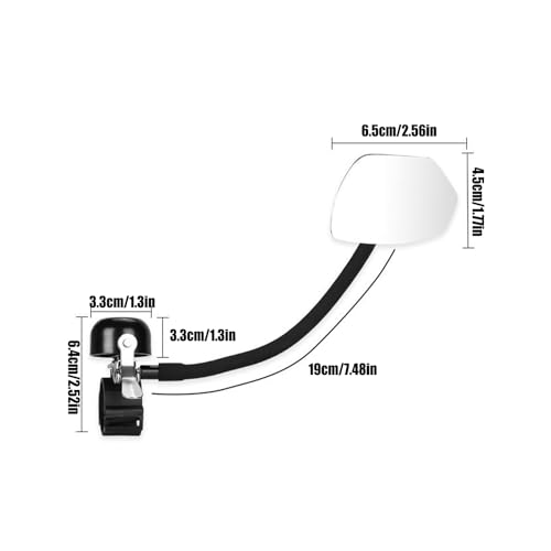Espejo de bicicleta para evitar puntos ciegos con timbre integrado y visión convexa 6