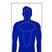 St. Paul (MN) PD Center Mass Qualification Target (Blue) 100 pack