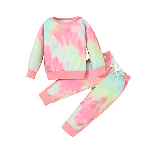 YALLET Toddler Girls Clothes Baby Girl Fall Outfits Long Sleeve Sweatshirt Pants Sets Winter Sweatsuit Clothing for Girl 1-6Y