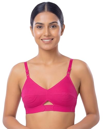 Image of Brida Sajini Women's Cotton Round Stitch Bra | Full Coverage | Single Layered | Non-Padded | Wireless | Saree Bra for Heavy Bust | Daily Use | Combo