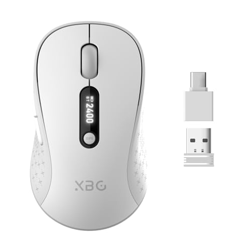 Image of XBG B15Pro Tri-Mode Wireless Bluetooth Mouse with LED Display for Laptop