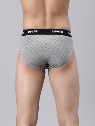 Image of Levi's 021 Brief for Men | Cotton Stretch Fabric | Printed Men's Underwear | Breathable | Anti-Roll Waistband | Extra Supportive Gusset | Functional Fly | Dual Layer 3D Pouch | Tagless | Pack of 2