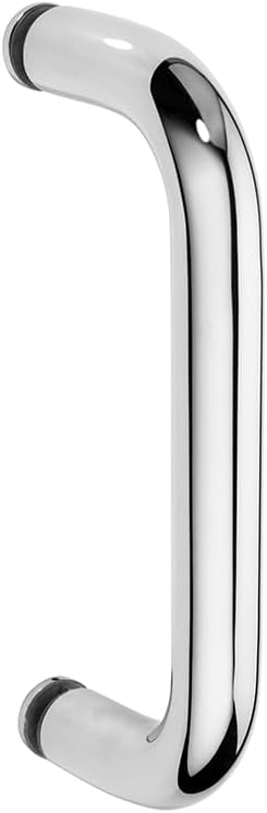 Rockwell Security 6 Inch Center to Center Single Sided Pull for Shower Doors in Brushed Nickel Finish