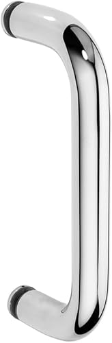 Miniatura 5 de Rockwell Tirador de seguridad de una sola cara de centro a centro de 8 pulgadas para puertas de ducha en acabado de níquel cepillado