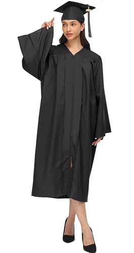 Yotopzy Unisex Matte Graduation Cap and Gown 2026 Tassel Set for High School and Bachelor