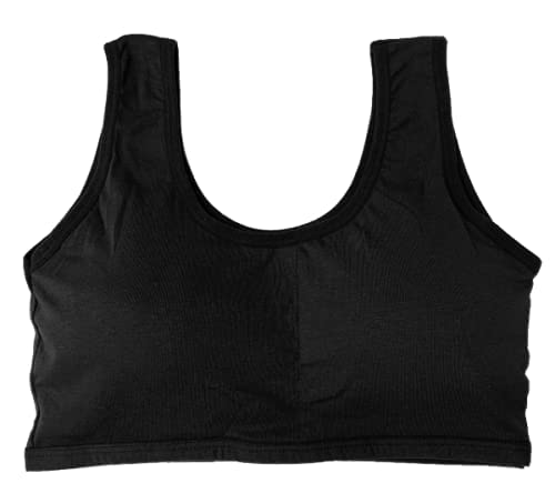 Cotton Full Coverage Non Padded Wire Free Air Sports Bra for Women Black-image-13