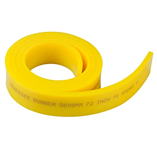 Silk Screen Printing Squeegee Blade Screen Printing Squeegee Rubber 50Mm X 9Mm X 6Ft（ 72"） (70Duro) #TOP3