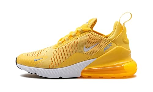 Nike Tenis Air Max 270 para mujer, Topacio dorado, blanco, naranja láser, 36.5 EU