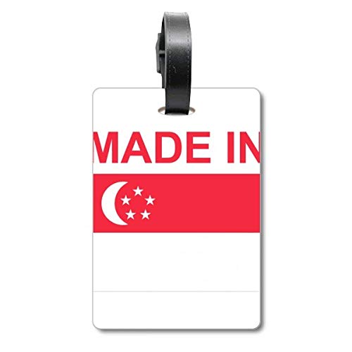 Étiquette bagage Made in Singapour Country Love en PVC souple