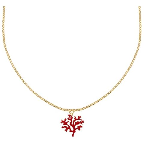 Collier Plaqué Or Corail Rouge - LES POULETTES BIJOUX Cover
