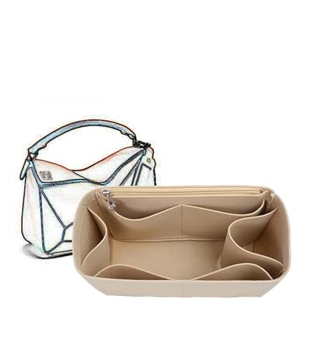 Bolsa organizadora con Forro, Bolsa organizadora, Bolsa de cosméticos portátil for Loewe(Khaki A,L)