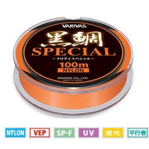 VARIVAS(バリバス) ナイロンライン 黒鯛スペシャル VEP 100m 3号 6kg オレンジ