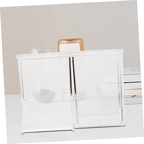 NOLITOY 2 Peças Caixa De Armazenamento De Cosméticos Suporte Transparente Recipiente Transparente Su