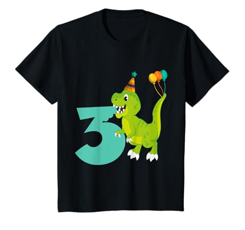 Niños 3er Cumpleaños Niño 3 años Dinosaurio de juguete Camiseta