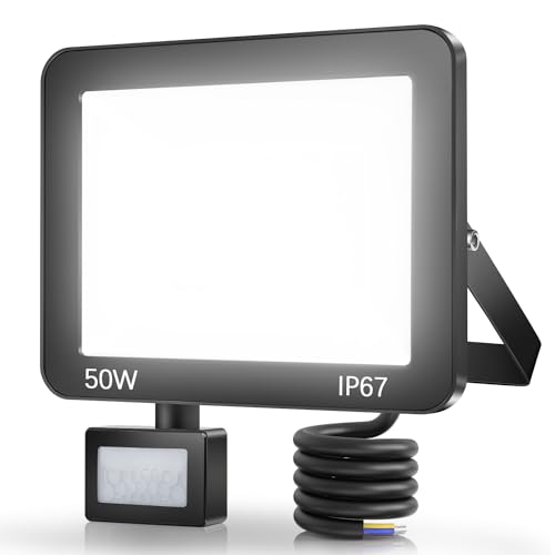 TASINUO LED Strahler mit Bewegungsmelder Außen 50W, 5000LM 7000K...