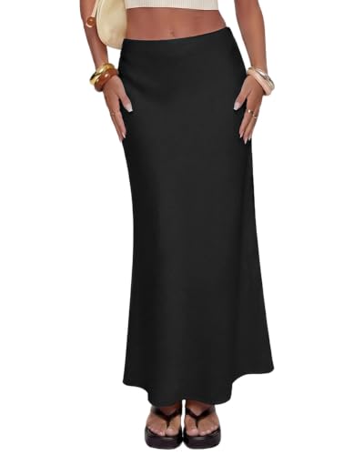 TEDDIFY Women's Linen Maxi Skirt High Waisted White Long Skirts for Women