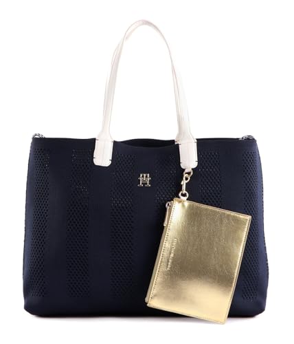 Tommy Hilfiger Iconic Tommy Tote Knitted Space Blue