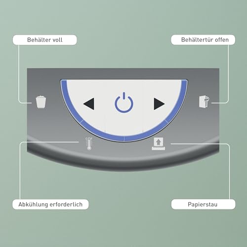 Leitz IQ Optimax Home Office 225 P5 Aktenvernichter, Mikroschnitt, Bis 6 Blatt 80 g/m², 45 Prozent mehr Volumen, 15 L Behälter für 225 x A4, Leiser Betrieb, 20 Min Laufzeit, Weiß, 83580000