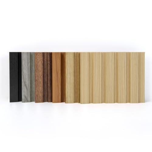 Image of Art3d Wood Slat Wall Panels, Fluted MDF, 6-Pack Sample