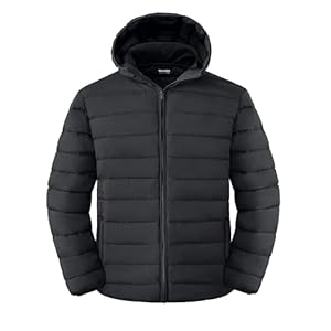 wantdo Men’s Big and Tall Lightweight Puffer Jacket Quilted Warm Winter Coat Windproof Winter Jackets with Hood