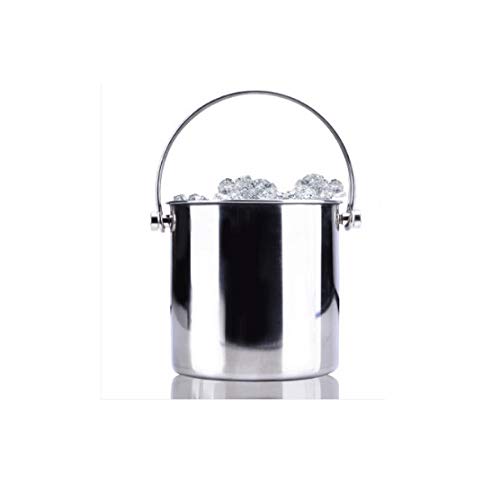 Cubo de hielo grueso de acero inoxidable con aislamiento para el hogar, cubo de cerveza (tamaño: 13,5 cm) (15,7 m)