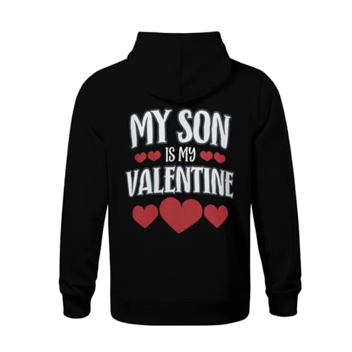 Kids Mom Dad Valentines My Son Is My Valentine Boys Girls Lightweight Kangaroo Pocket Fleece Hoodies3