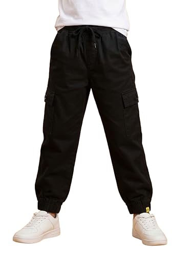 Image of KiddoPanti Boys 100% Twill Cotton Cargo Jogger Pants