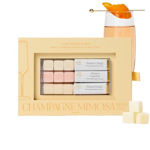 TEASPRESSA LUXE Mixology Cubes Instant Mimosa Cocktail Kit | 100% Natural Drink Mix for Cocktails, Mocktails, and Non Alcoholic Drinks | Birthday Gifts for Women | As Seen on Shark Tank | 18 Count