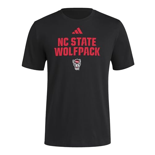 Adidas Men's NCAA Fresh Team Graphic T-Shirt, Black/NCAA North Carolina State, Small Tall