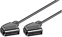 Goobay 11762 Scart Verbindungskabel, Vernickelt, ø 7 mm, Scartstecker (21-Pin) > Scartstecker (21-Pin)