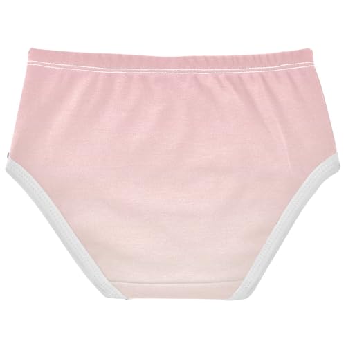 Joisal Blush Pink Linen Gradient Girl Panties Cute Girls Underwear Toddlers Cotton Florals Kids Undies Briefs 2t2
