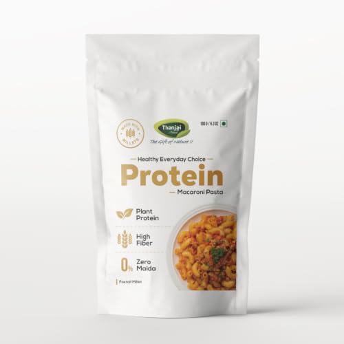 Image of Thanjai Natural Protein Pasta | 14g Plant Protein | 7.7g Dietary Fiber | Zero Maida | Healthy Alternative to Regular Pasta 200g