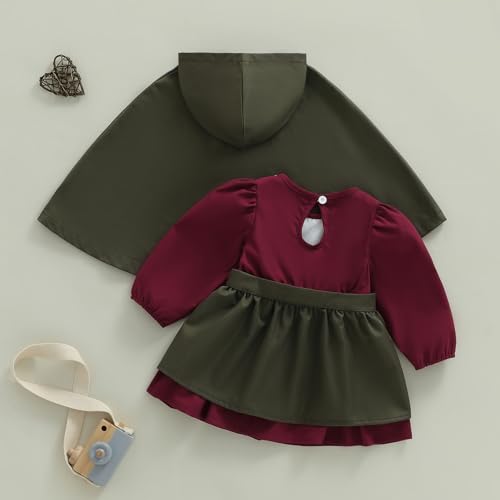 Disfraz infantil niña bebé Halloween vestido medieval rojo miniatura 6