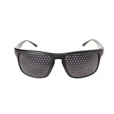 ARTZT neuro Rasterbrille | komfortable Lochbrille für Augentraining | Ideal für Neuroathletiktraining | Alltag Rasterbrille, beim Lesen, Arbeit am PC| Lochrasterbrille Schwarz, 14,5 x 14,5 x 5 cm