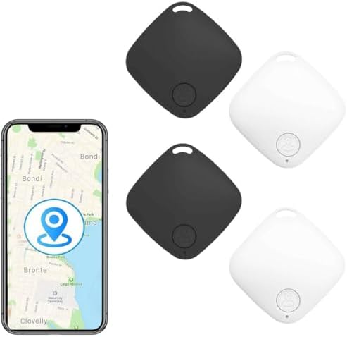 Lot De 4 Mini Trackers GPS Bluetooth Pendentif - Trouvez Vos Clés !