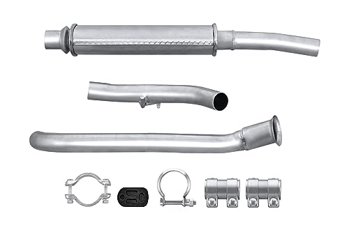 HELLA 8LC 366 024-931 Mittelschalldämpfer - Easy2Fit Kit - mitte - dreiteilig - Set mit Anbauteilen