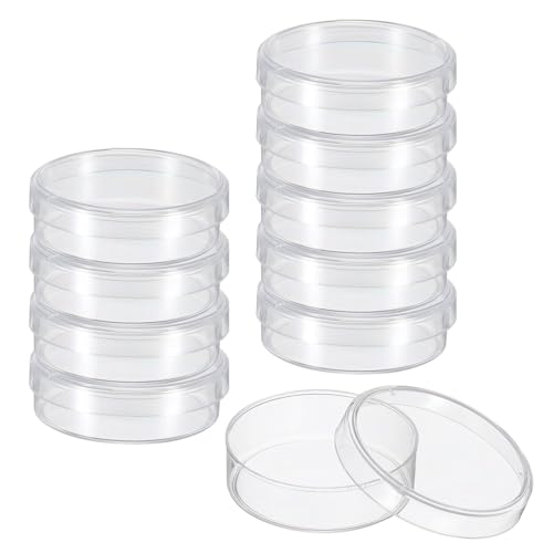 PATIKIL - PATIKIL 35mm Plastic Petri Dishes with Lid, 10 Pcs Petri Plates Tissue Culture Plate for Lab Science Experiment, Clear