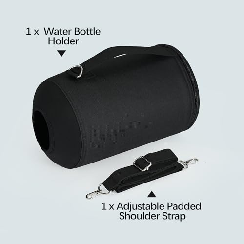 RAYMYLO Water Bottle Holder Carrier Bag Crossbody with Adjustable Shoulder Strap, 64 128 oz Sports Water Bottle Sleeve Accessories for Biking Hiking Travelling Camping, Black by RAYMYLO - Image 6