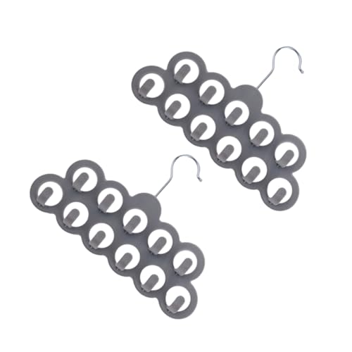 Cabilock Space-efficient Scarf Holder 2-Piece Scarf Rack Belt Hangers Nonslip Flocking Organizer