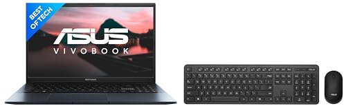 Image of ASUS Vivobook Pro 15, AMD Ryzen 7 5800H, 15.6 inch (39.62 cm) FHD, Thin and Light Laptop (16 GB RAM /1TB SSD /4GB RTX 3050) M6500QC-HN751WS CW100 (Keyboard & Mouse Set)