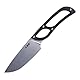 Sanrenmu Feststehendes Messer mit Scheide 3,28 8Cr13Mov Klinge G10 Hohlgriff Teilerl Tang Feststehende Klinge für EDC Outdoor Camping S628 (Schwarz)