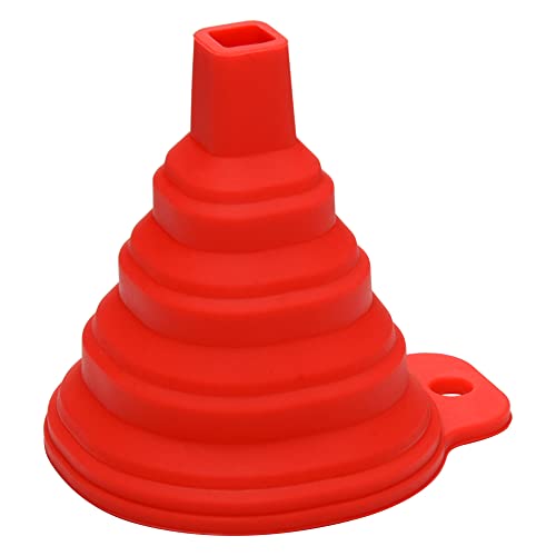 Mimo Style Funil Retrátil, Na Cor Vermelha. Feito Inteiramente de Silicone, Leve-o Para Onde Precisa