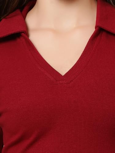 Image of Women's Solid Slim Fit T-Shirt