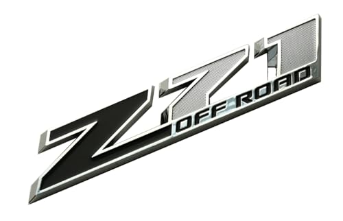 Image of 2pcs New Big Z71 Off Road Emblems 10 inch Badge Compatible with 2009-2018 Colorado Tahoe Silverado Sierra Suburban 2500Hd 3500Hd Offroad (Chrome Black)