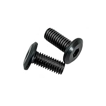 M6 x 16mm 50Pcs Flat Head Hex Socket Cap Screws Bolts,Furniture Screws,Carbon Steel, Full Thread, with Hex Spanner